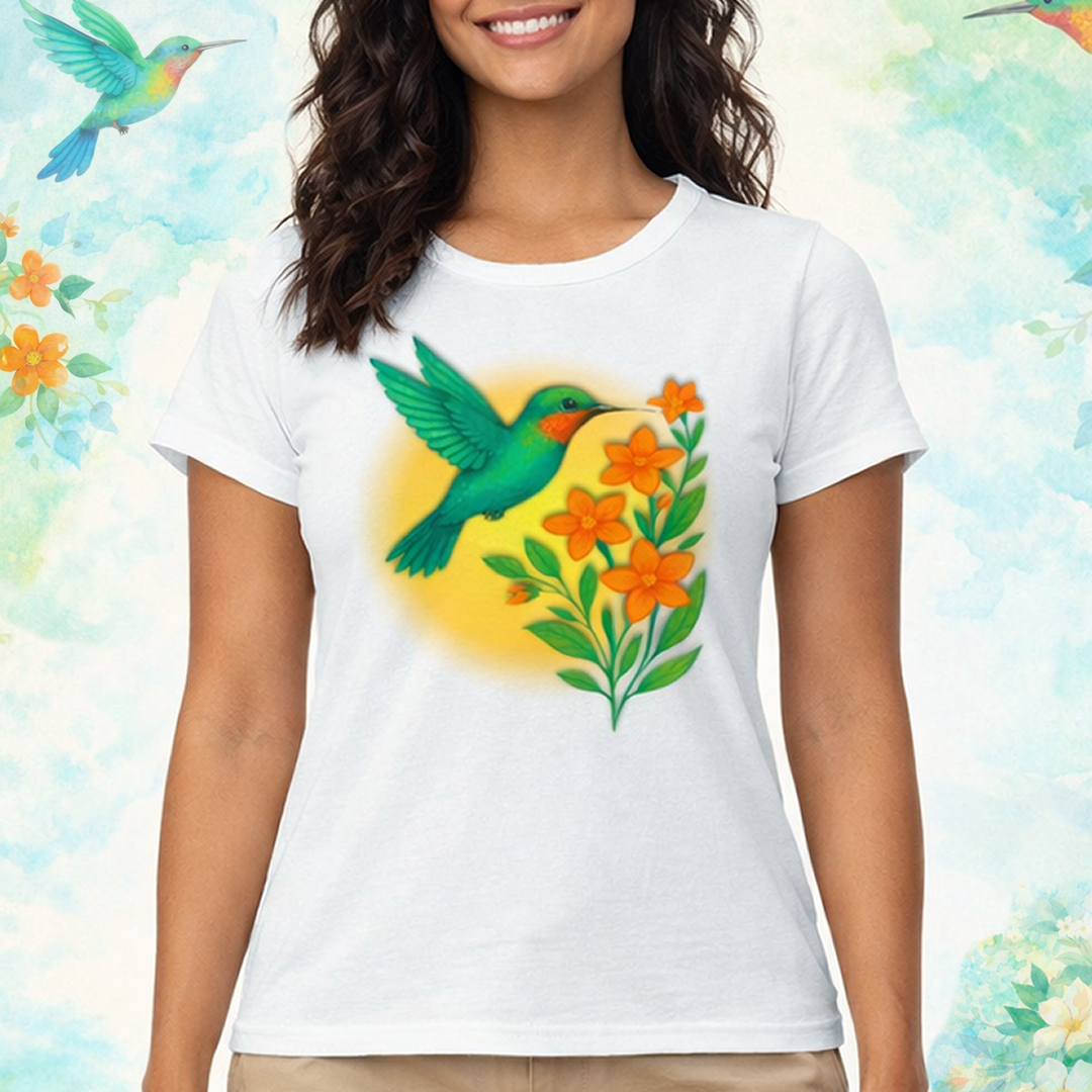 Camiseta Baby Long Purifique Colibri