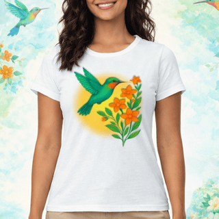 Camiseta Baby Long Purifique Colibri
