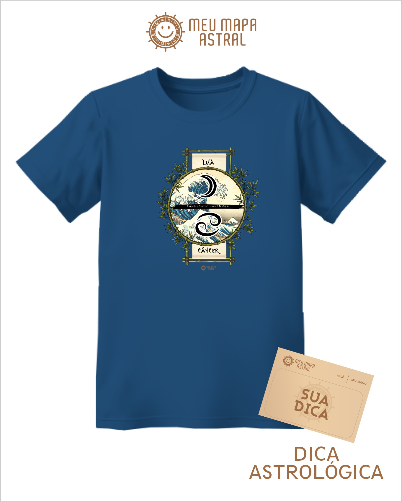 Camiseta Câncer/Lua Ilustrada