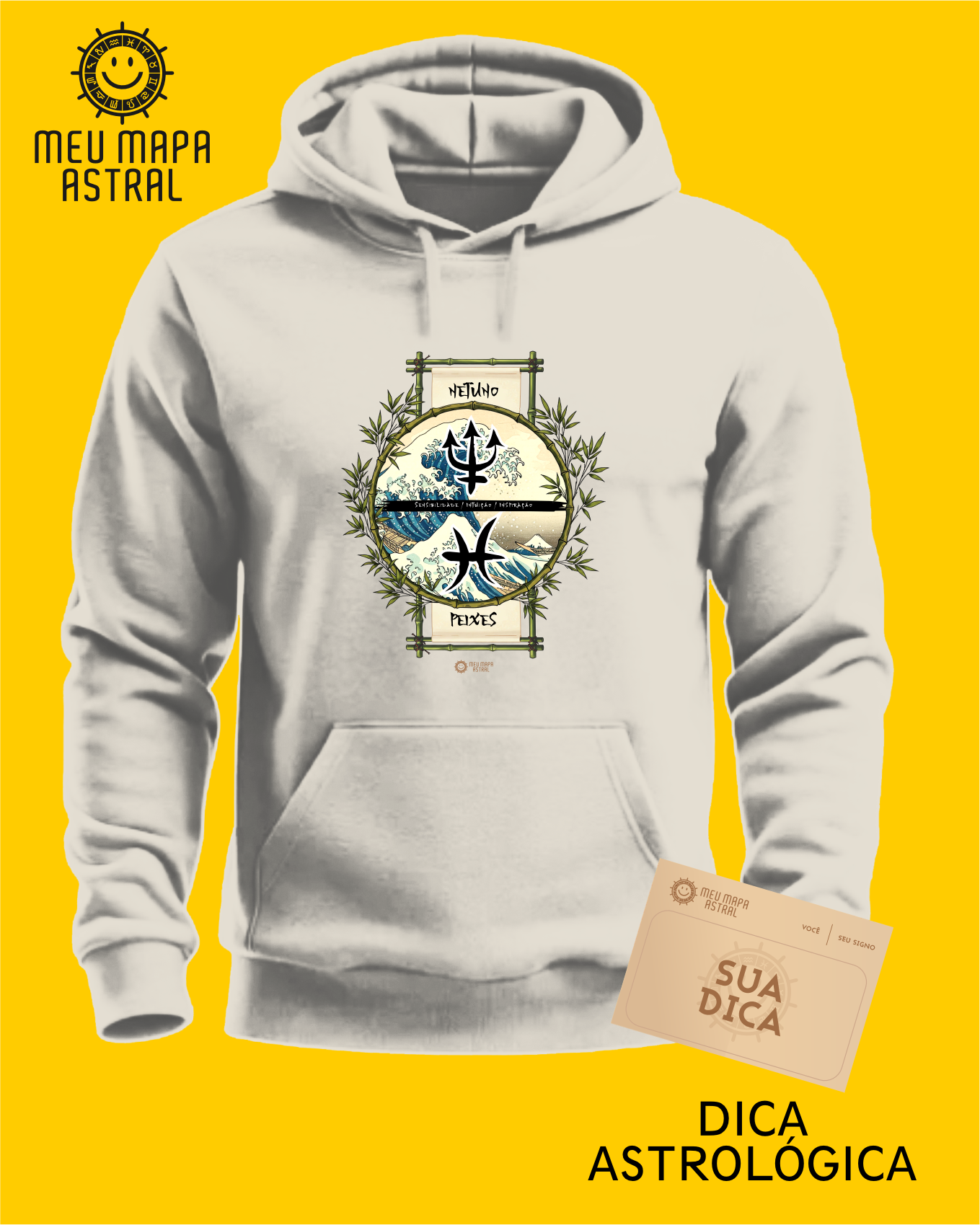 Moletom Peixes/Netuno Ilustrado