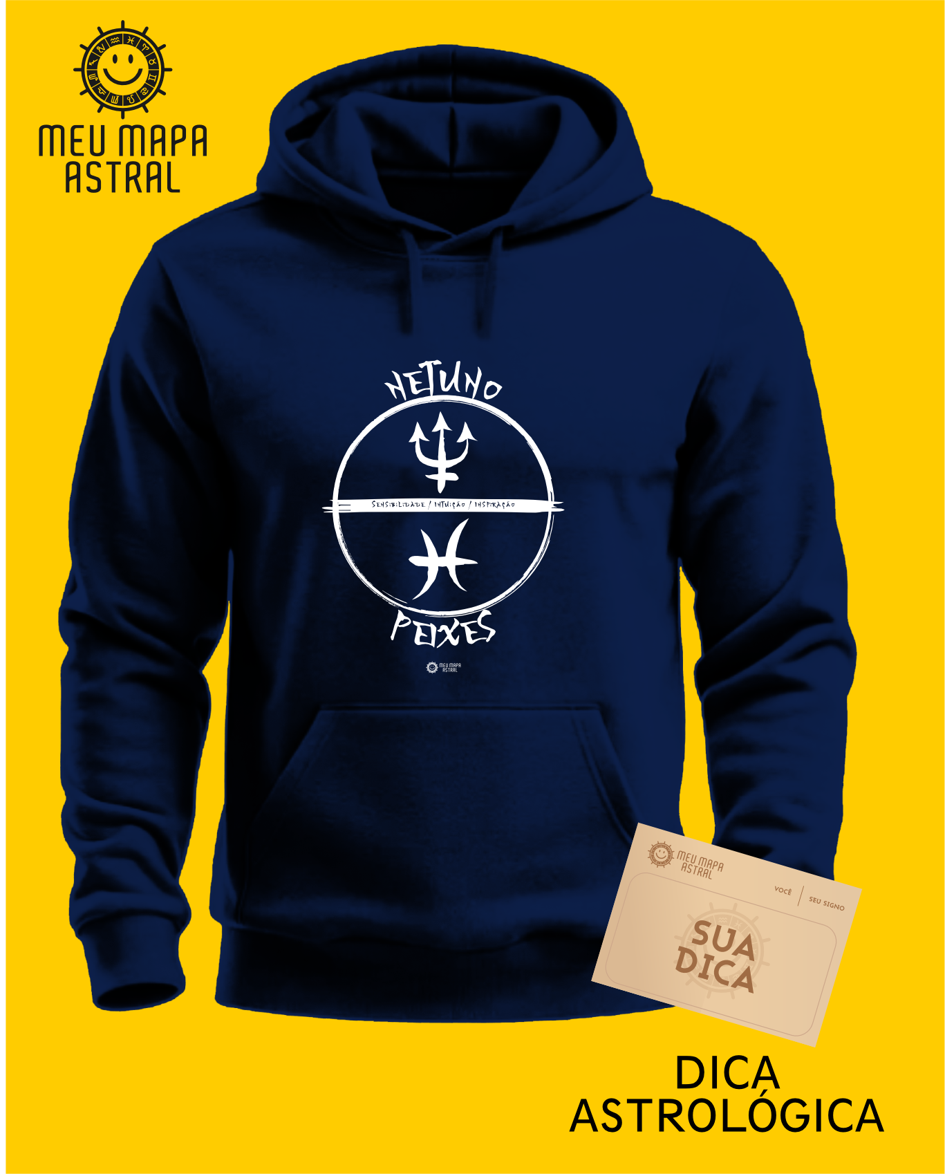 Moletom Peixes/Netuno Gráfico