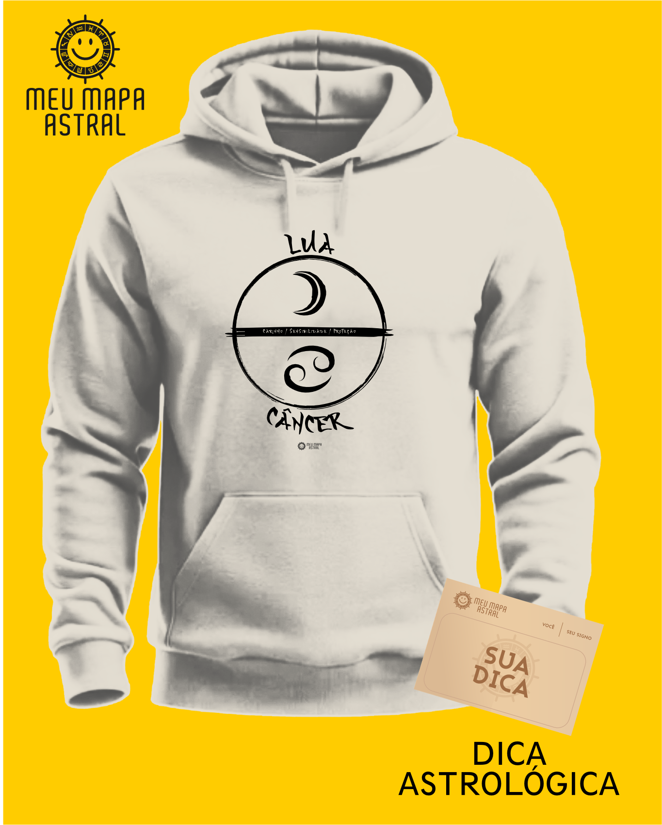 Moletom Câncer/Lua Gráfico