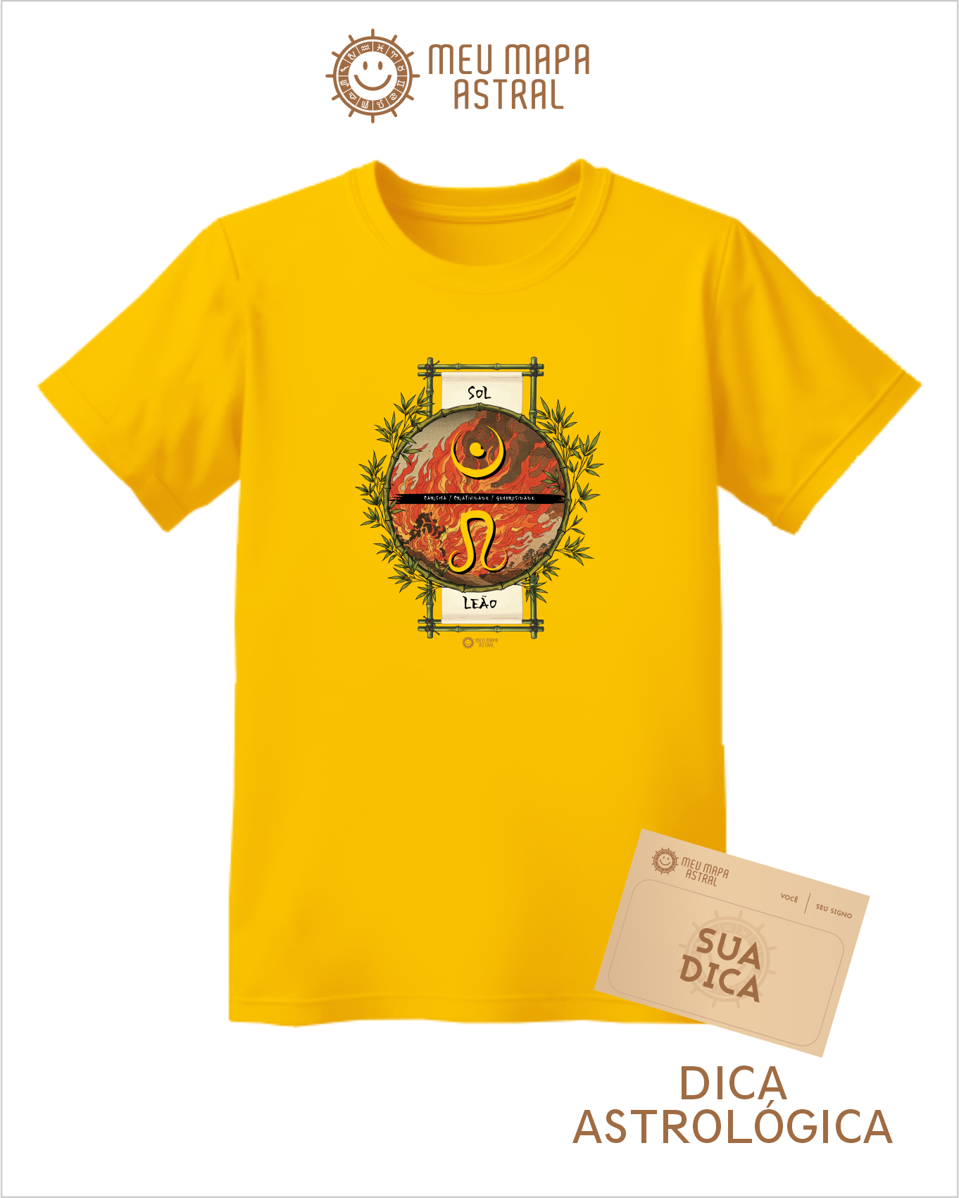 Camiseta Leão/Sol Ilustrada