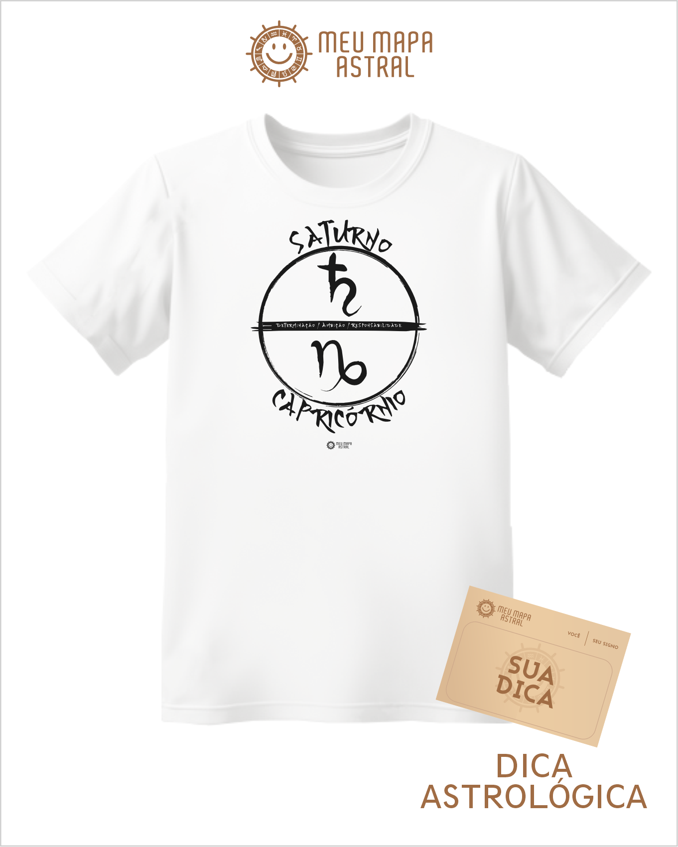 Camiseta Capricórnio/Saturno Gráfica