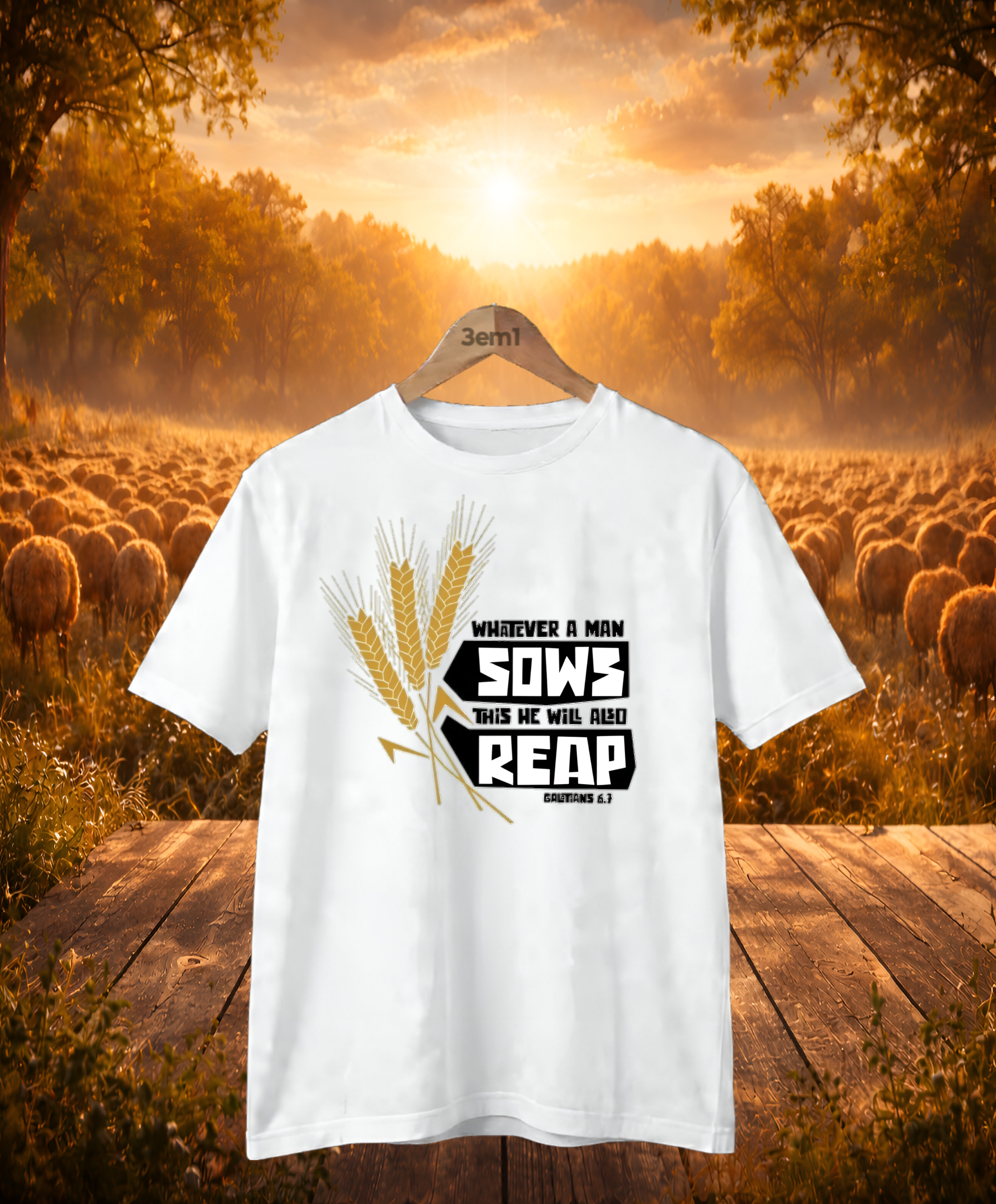 Camisa Cristã Lei da Semeadura 