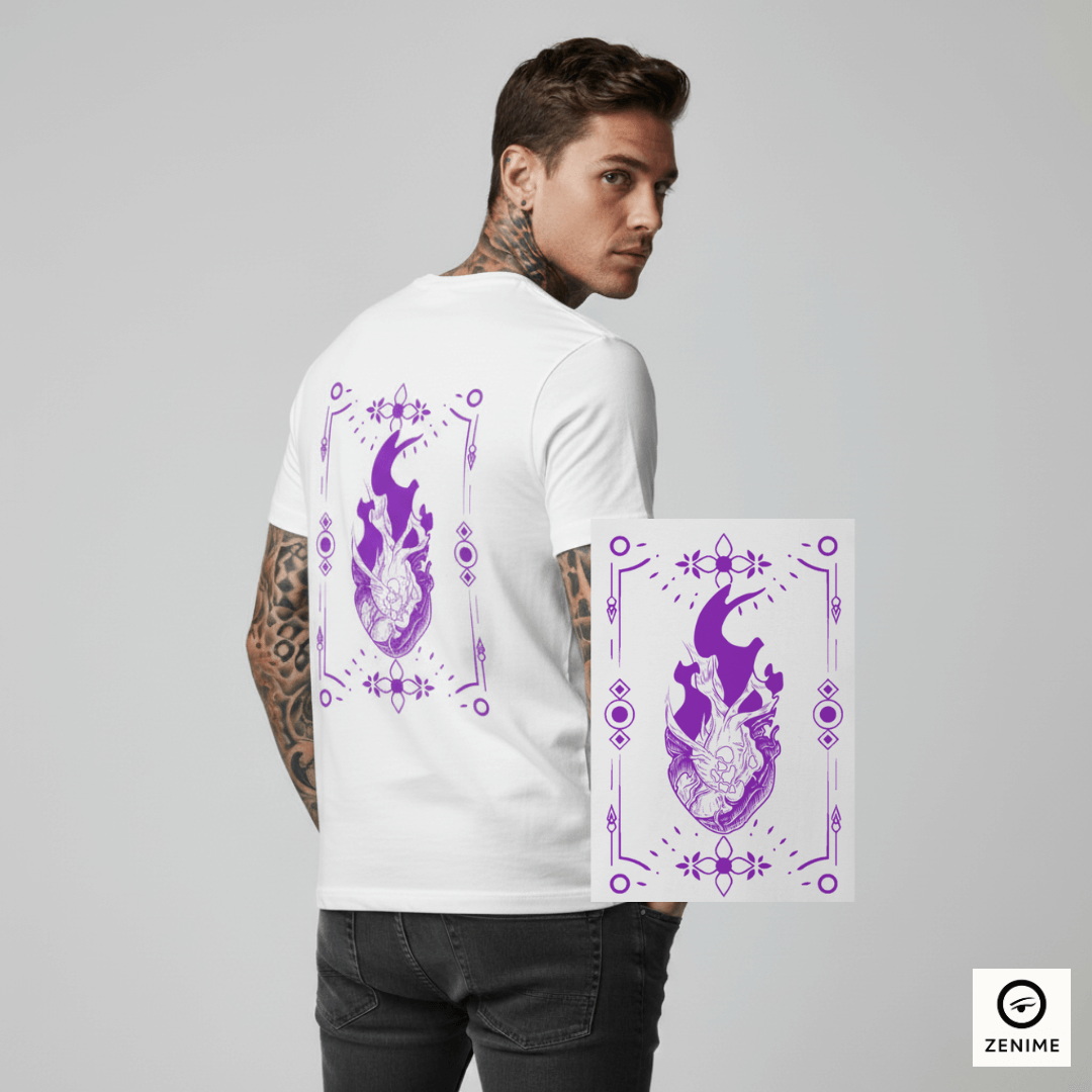 Nome do produto: Camisa minimalista Coração Em Chamas