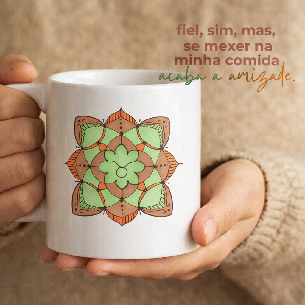 Caneca Mandala Signo de Touro - 