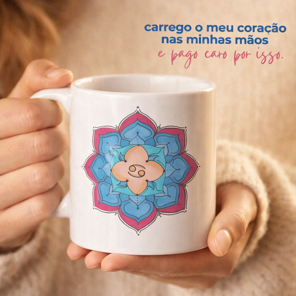 Caneca Mandala Signo de Câncer - 