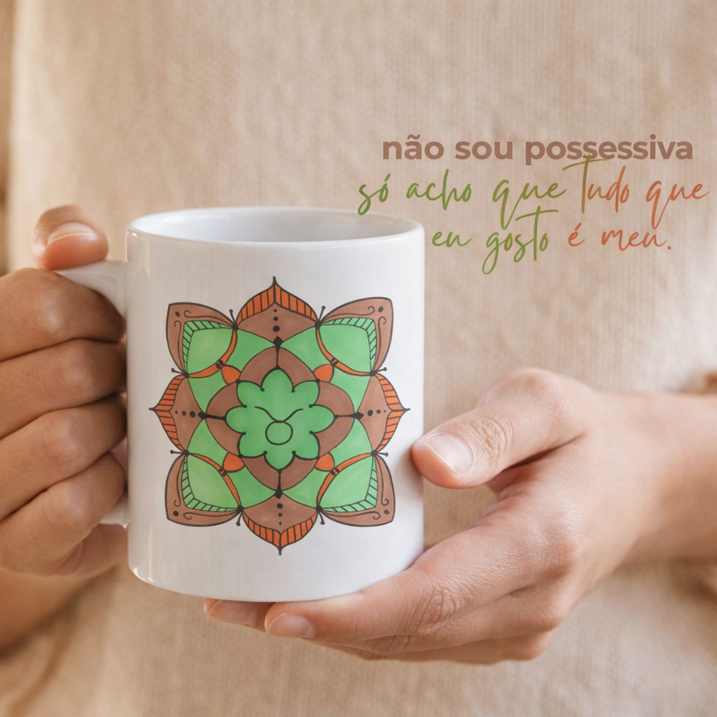 Caneca Mandala Signo de Touro - 