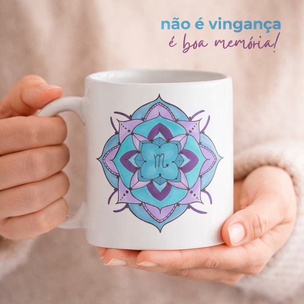 Caneca Mandala Signo de Escorpião - 