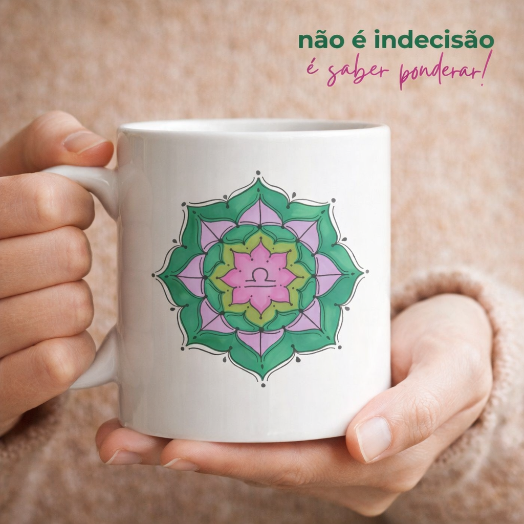 Caneca Mandala Signo de Libra - 
