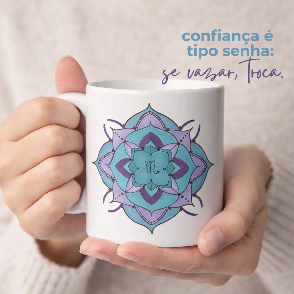Caneca Mandala Signo de Escorpião - 