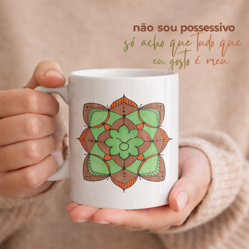 Caneca Mandala Signo de Touro - 