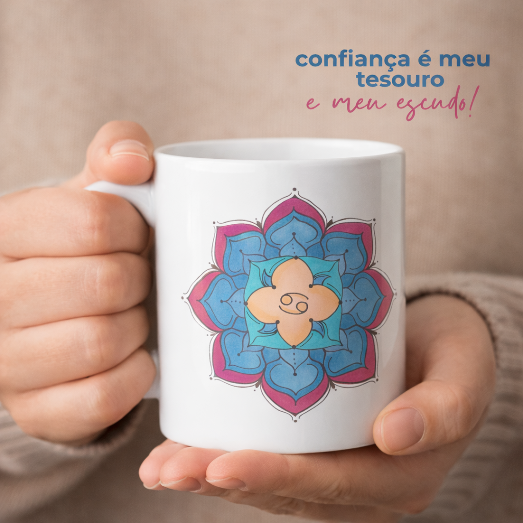 Caneca Mandala Signo de Câncer - 
