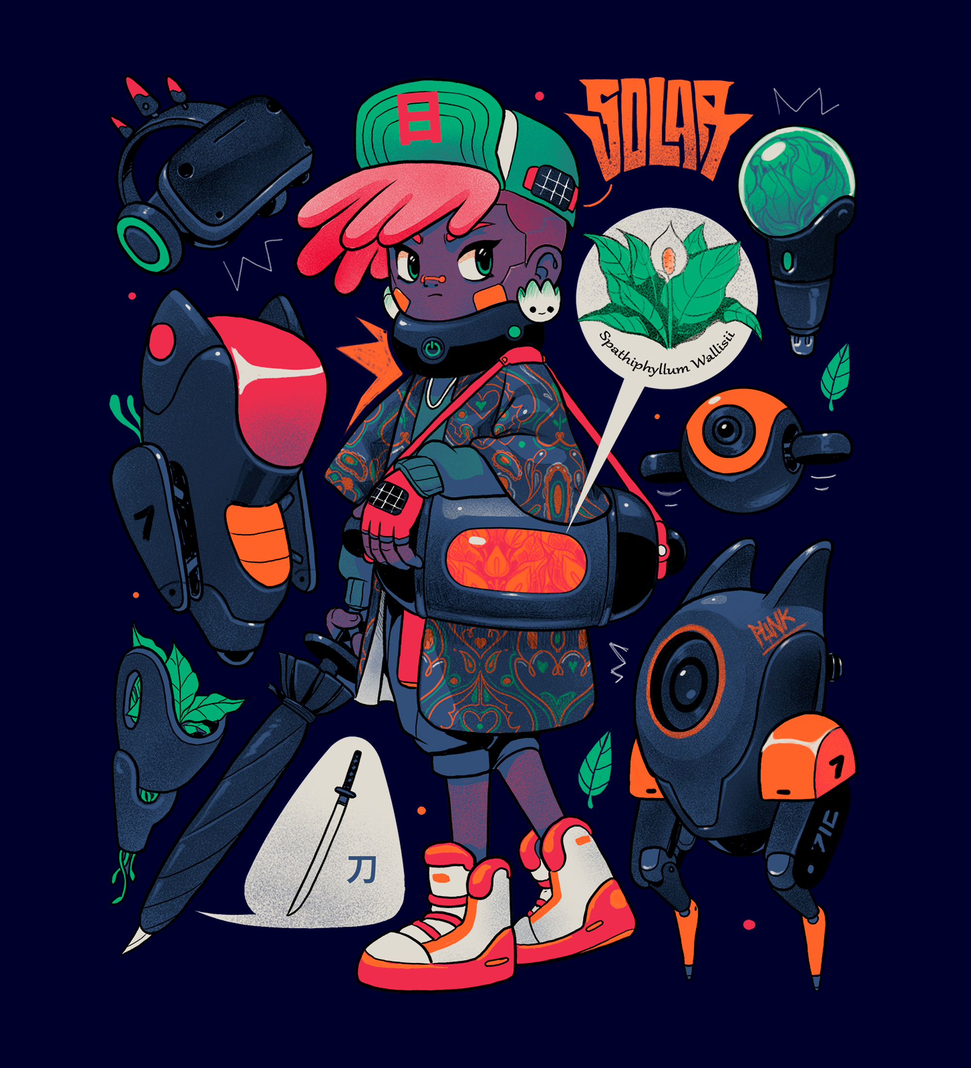 Nome do produto: Umbrella & Plants