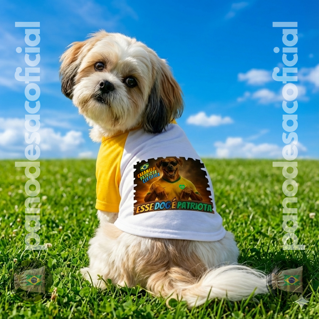 Camisa Pet ESSE DOG É PATRIOTA
