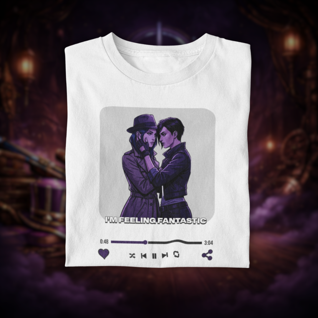 • Camiseta Caitlyn & Vi (coleção Perfect Shot) - League of Legends •