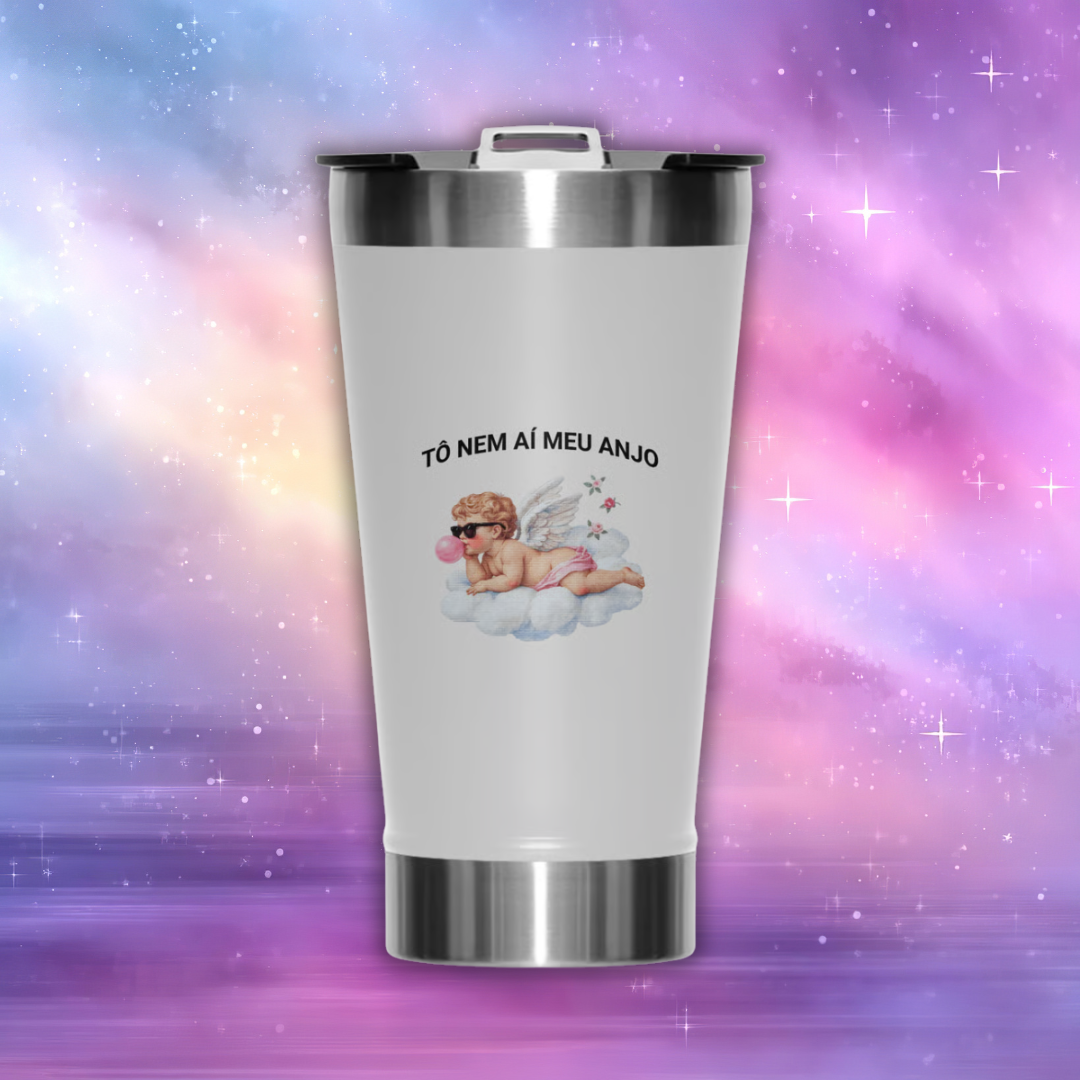 • Copo térmico - Tô nem aí meu anjo • 