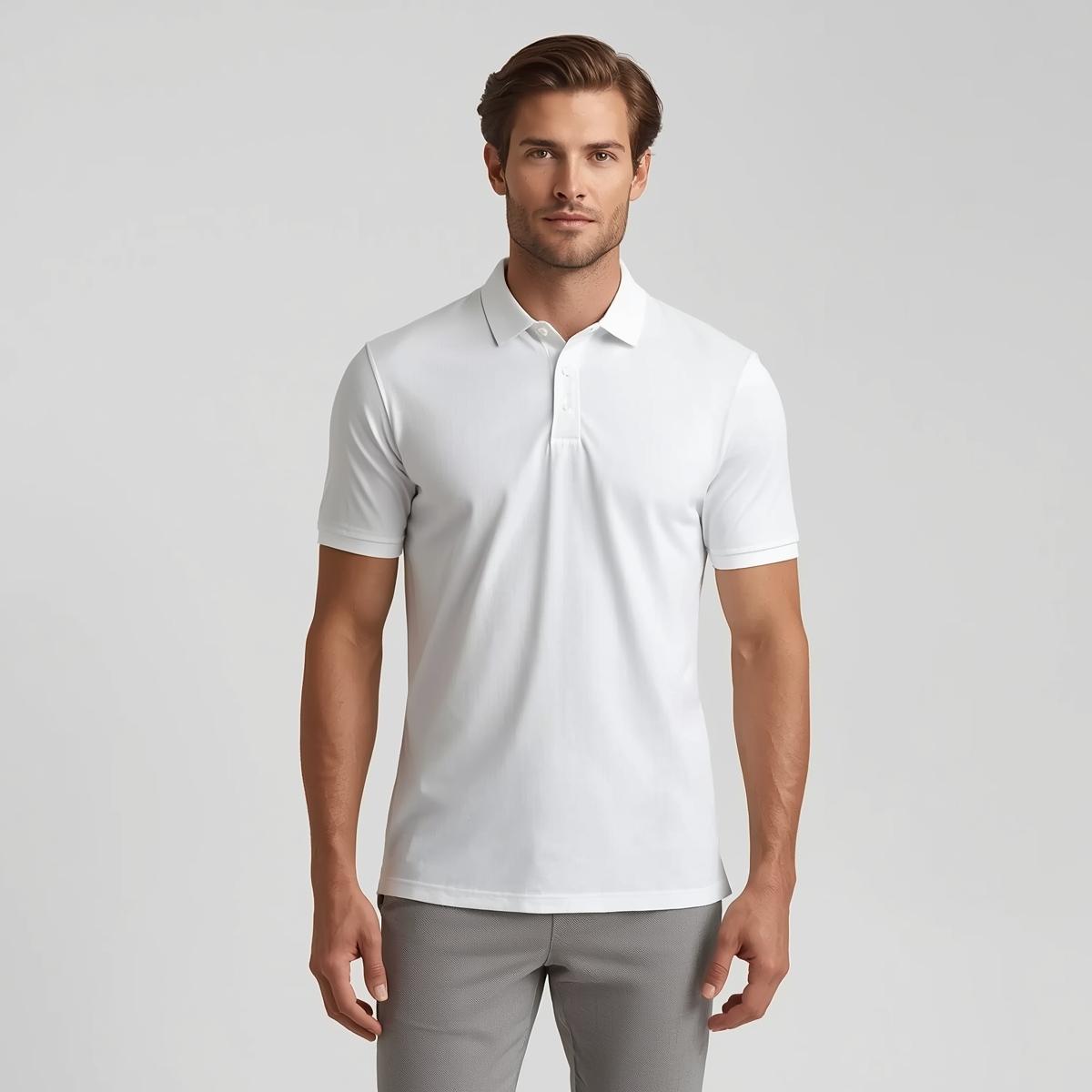 Polo Piquet Masculina Básica Lisa - Algodão e Poliéster - Várias Cores