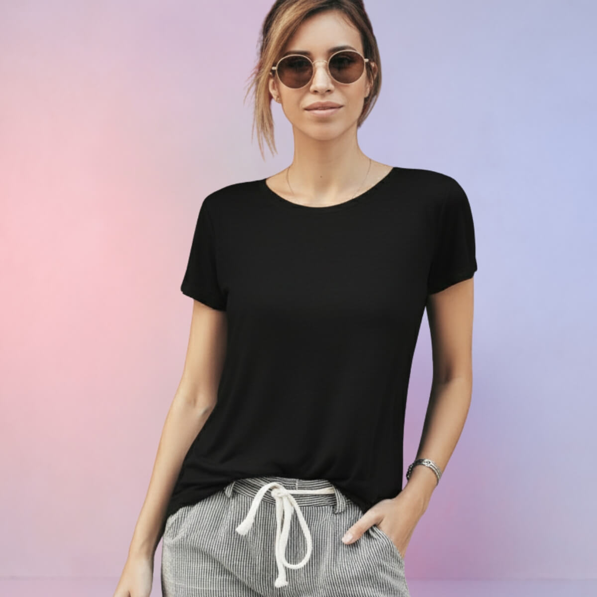 Baby Look Lisa Feminina Quality 100% Algodão Penteado Fio 30.1 – (165g)