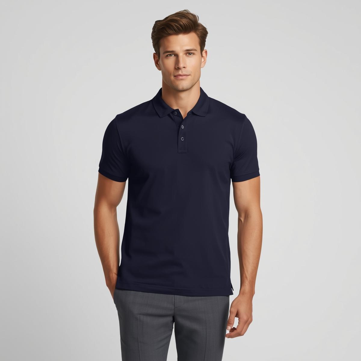 Nome do produto: Polo Masculina Manga Curta para o Dia a Dia - Toque Sofisticado e Confortável