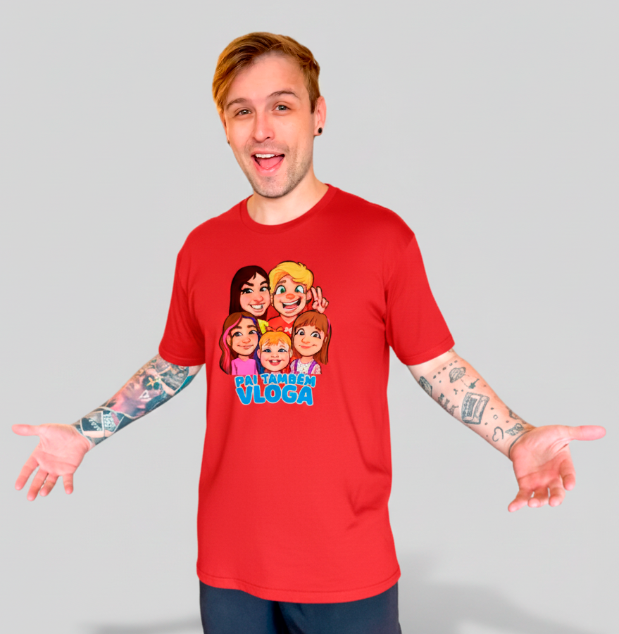 Camiseta Pai Também Vloga INFANTIL - Várias cores