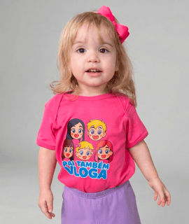 Camiseta INFANTIL Pai Também Vloga Emojis - Várias Cores