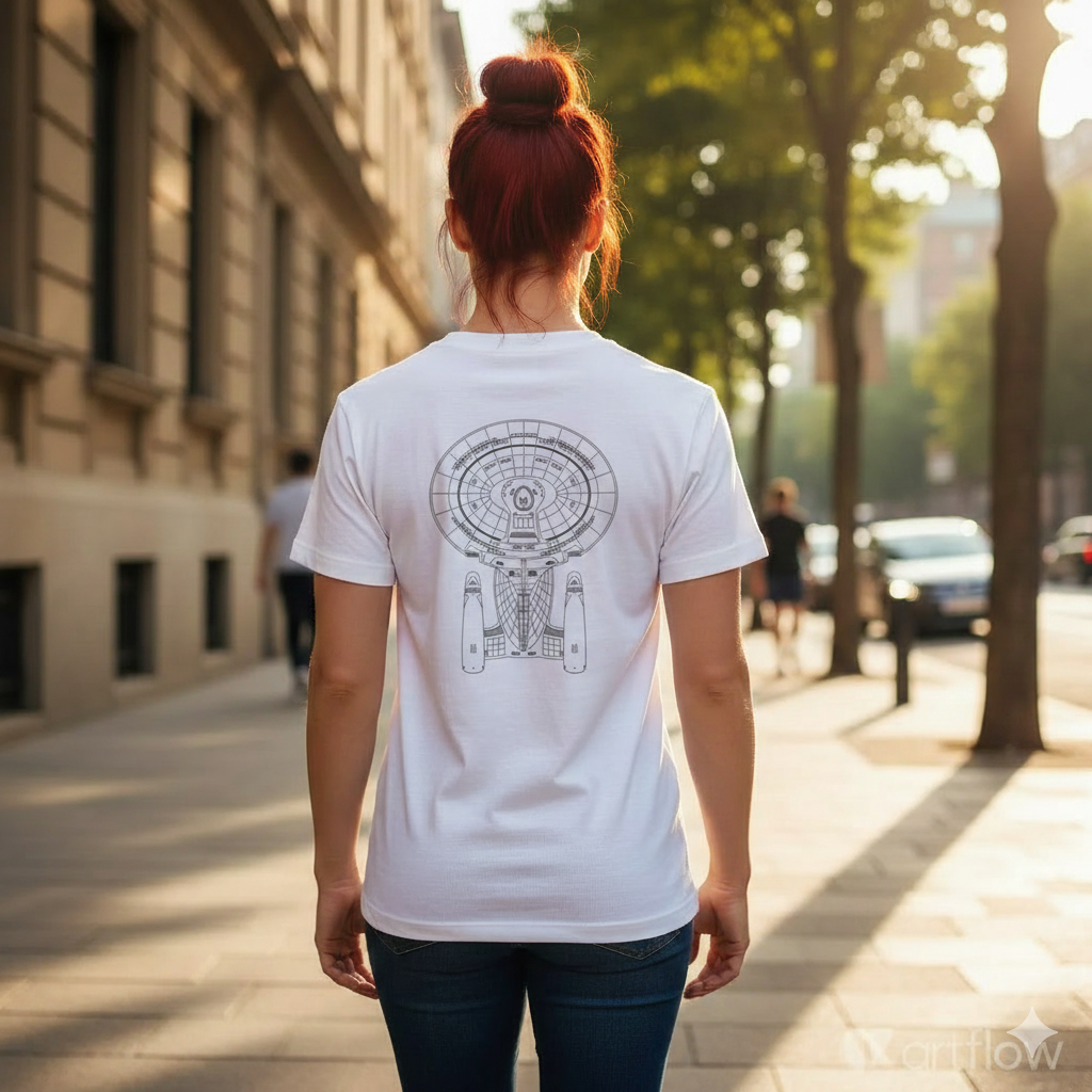 Camisas com esquema da Enterprise D - T-Shirt Quality - 02