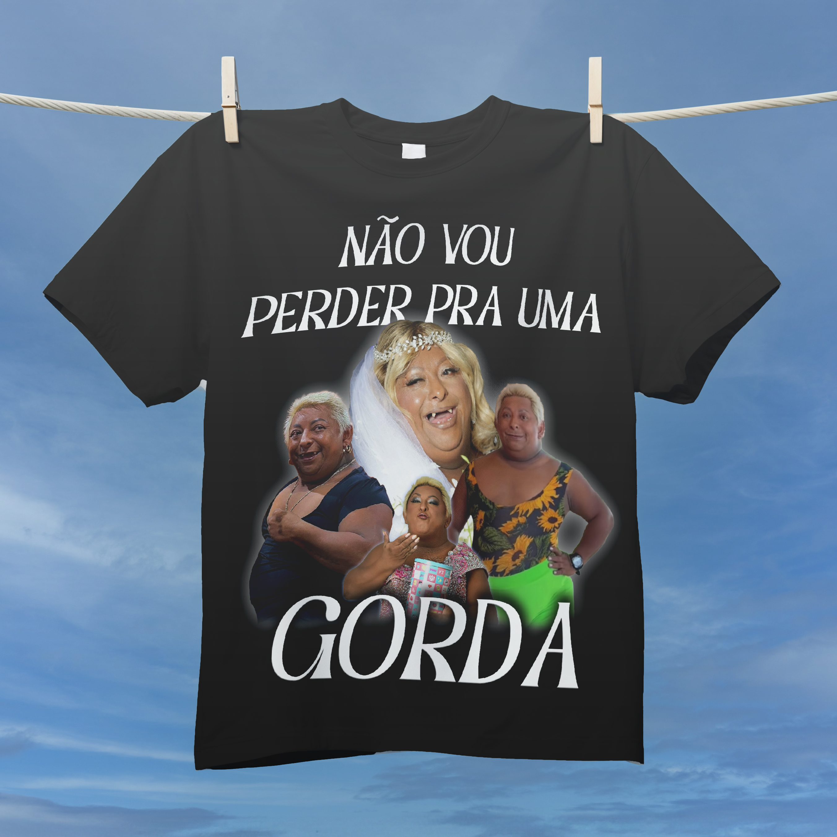 Nome do produto: CAMISETA PATIXA-NÃO VOU PERDER PRA UMA GORDA