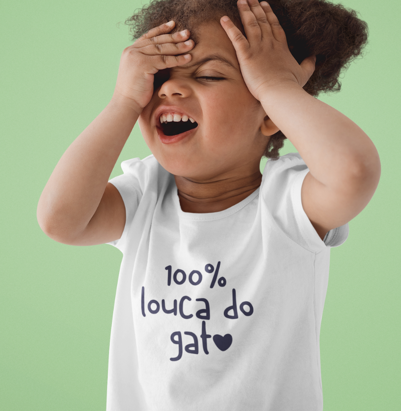 Camiseta INFANTIL - louca do gato