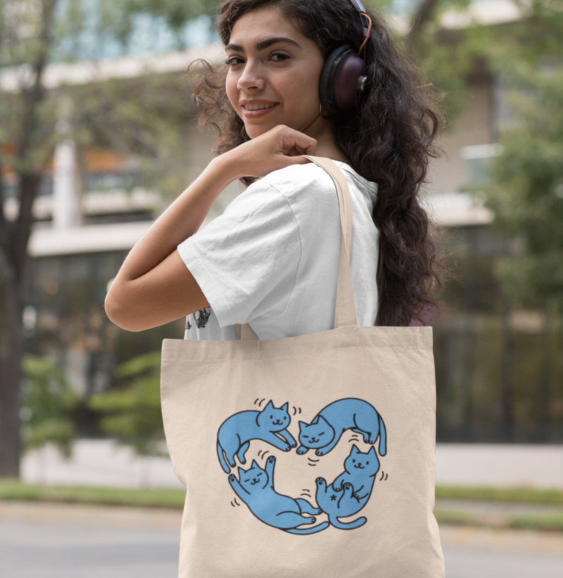 Ecobag Petnip Coração de Gatinhos