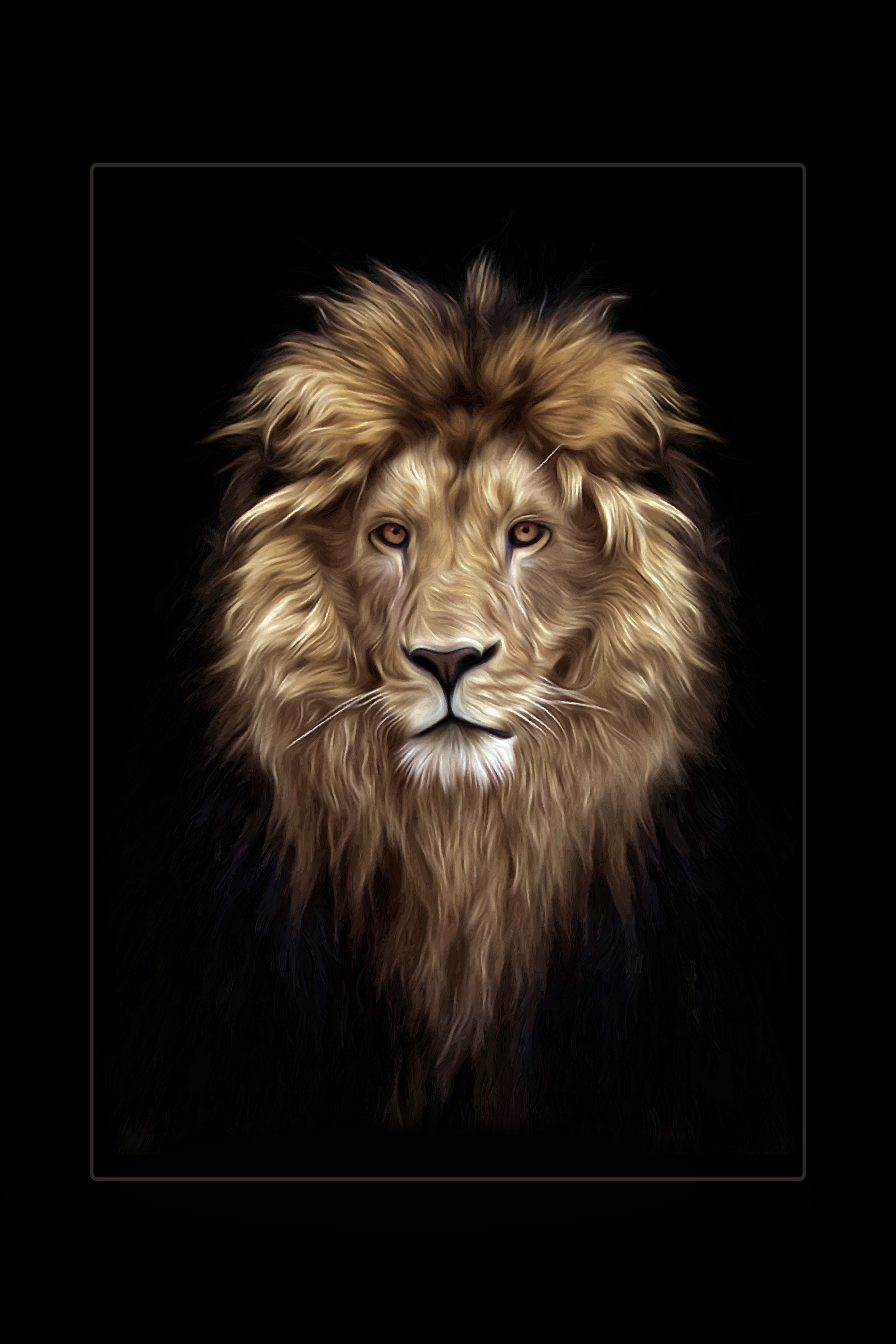 Nome do produto: Quadro Decorativo Leão Majestoso