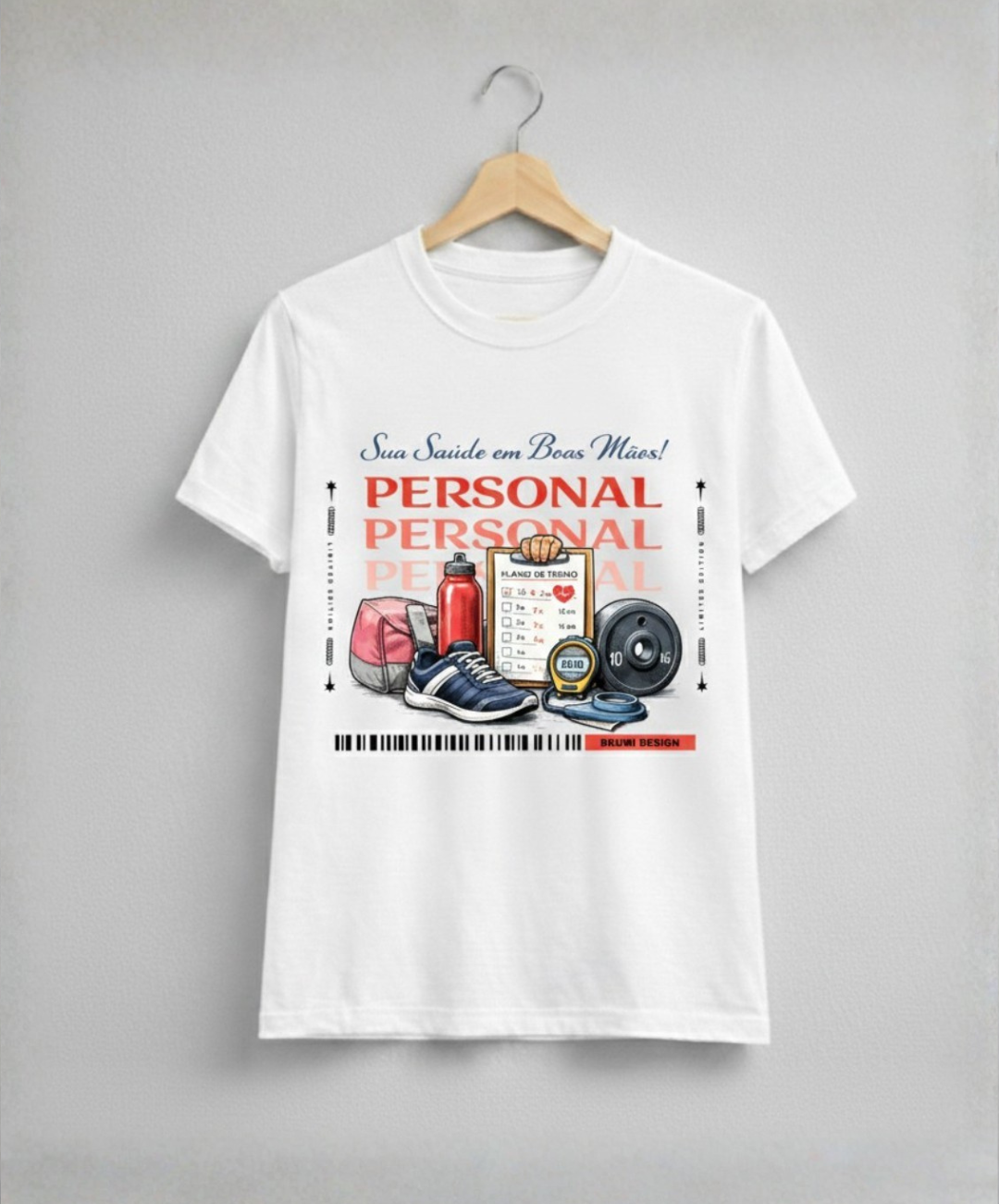 Camiseta Baby Long Feminina BRUMI – Personal: Sua Saúde em Boas Mãos (BK019)