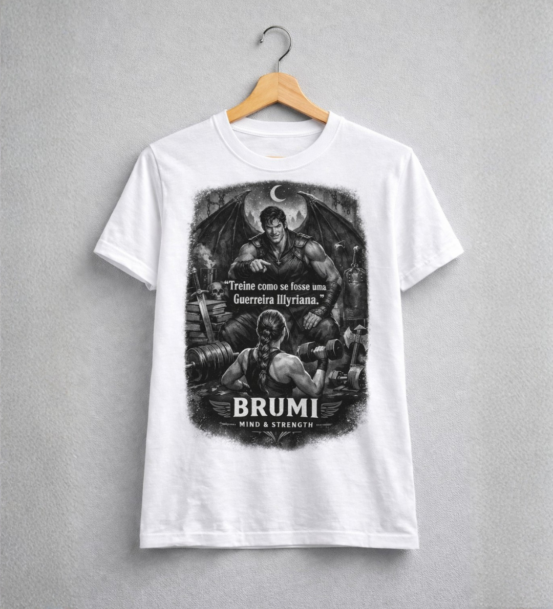Camiseta Baby Long Feminina BRUMI — Guerreira Illyriana (BK013)