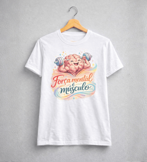 Camiseta Baby Long BRUMI - Força mental é músculo (BK012)