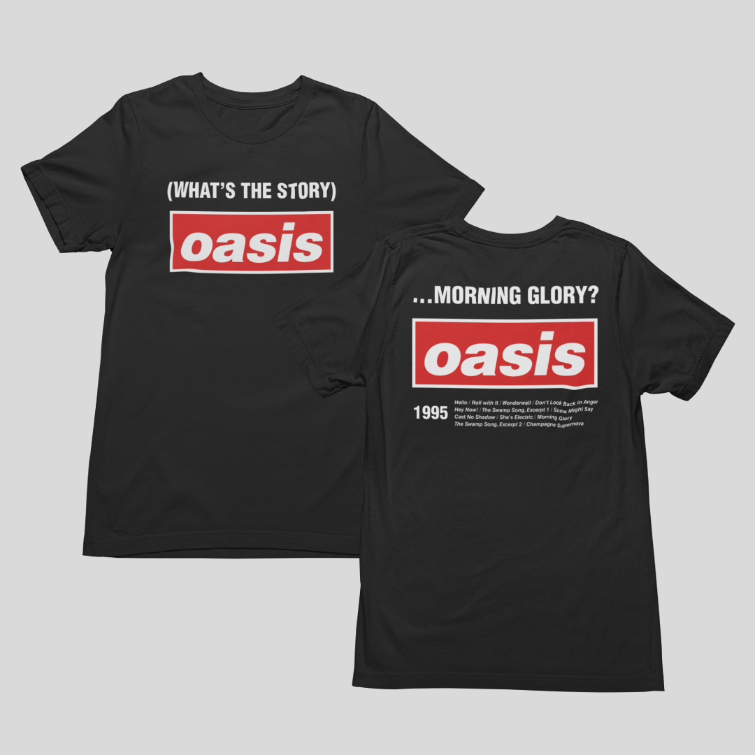 Camiseta Frente e Trás Oasis - What's The Story... Morning Glory - Algodão 100%