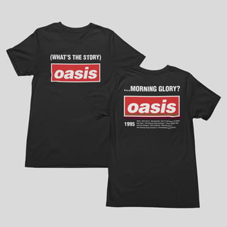 Camiseta Frente e Trás Oasis - What's The Story... Morning Glory - Algodão 100%