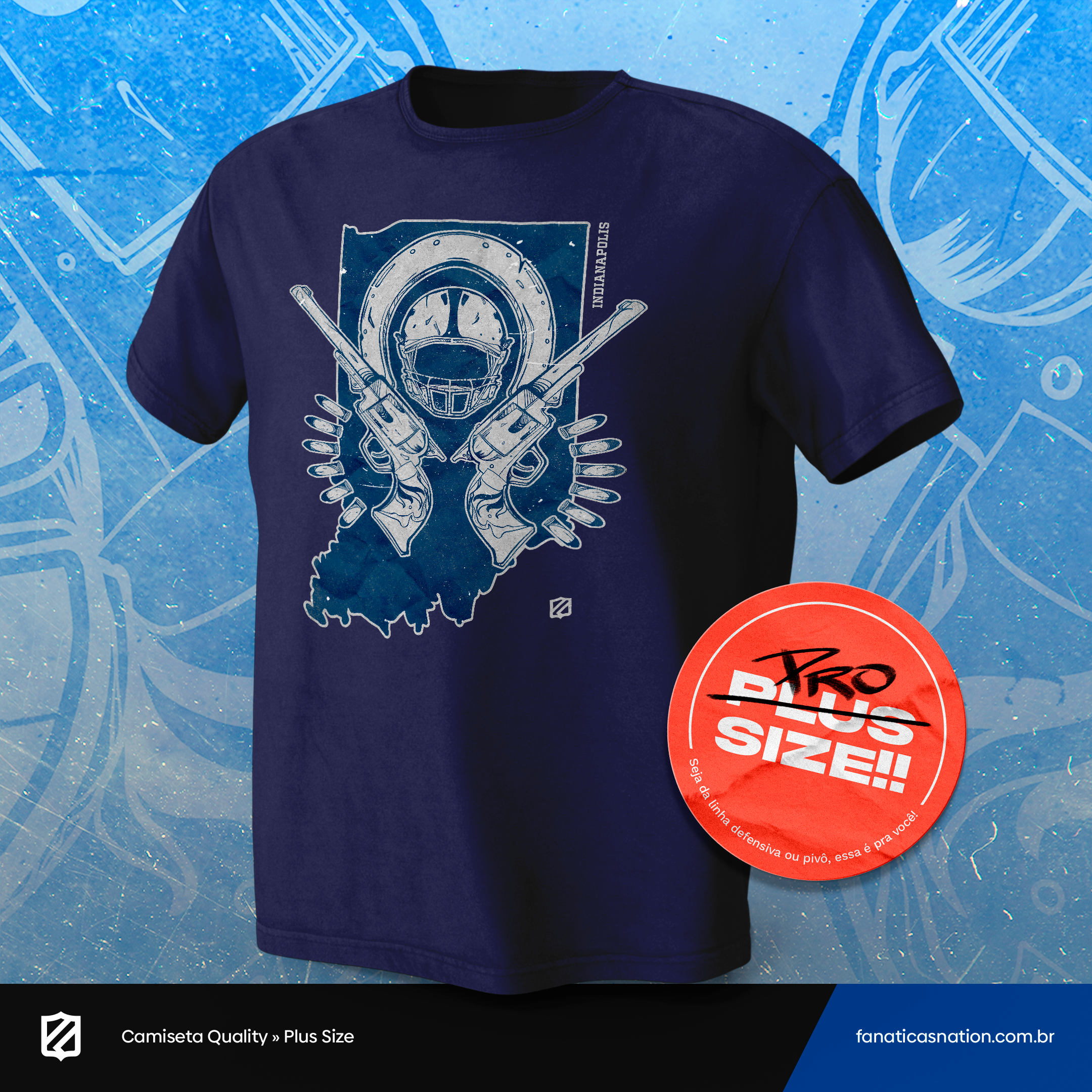 Nome do produto: Indianapolis - Pistol formation (Plus size)
