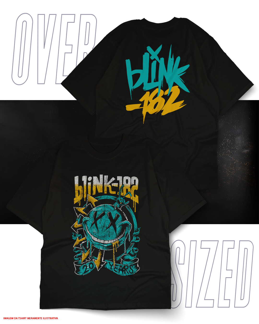 Oversized Unissex - Blink 182