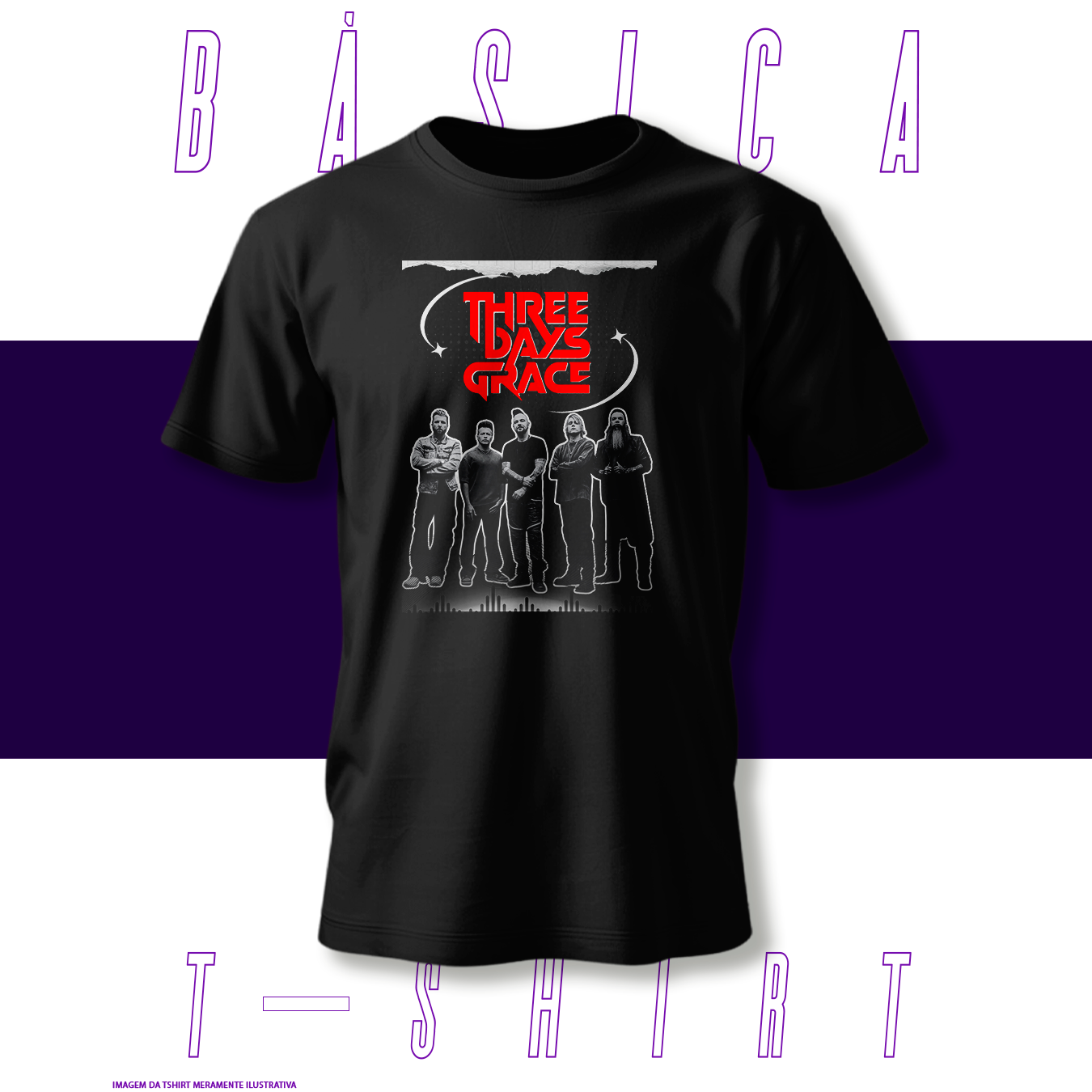 Camiseta Básica - Three Days Grace