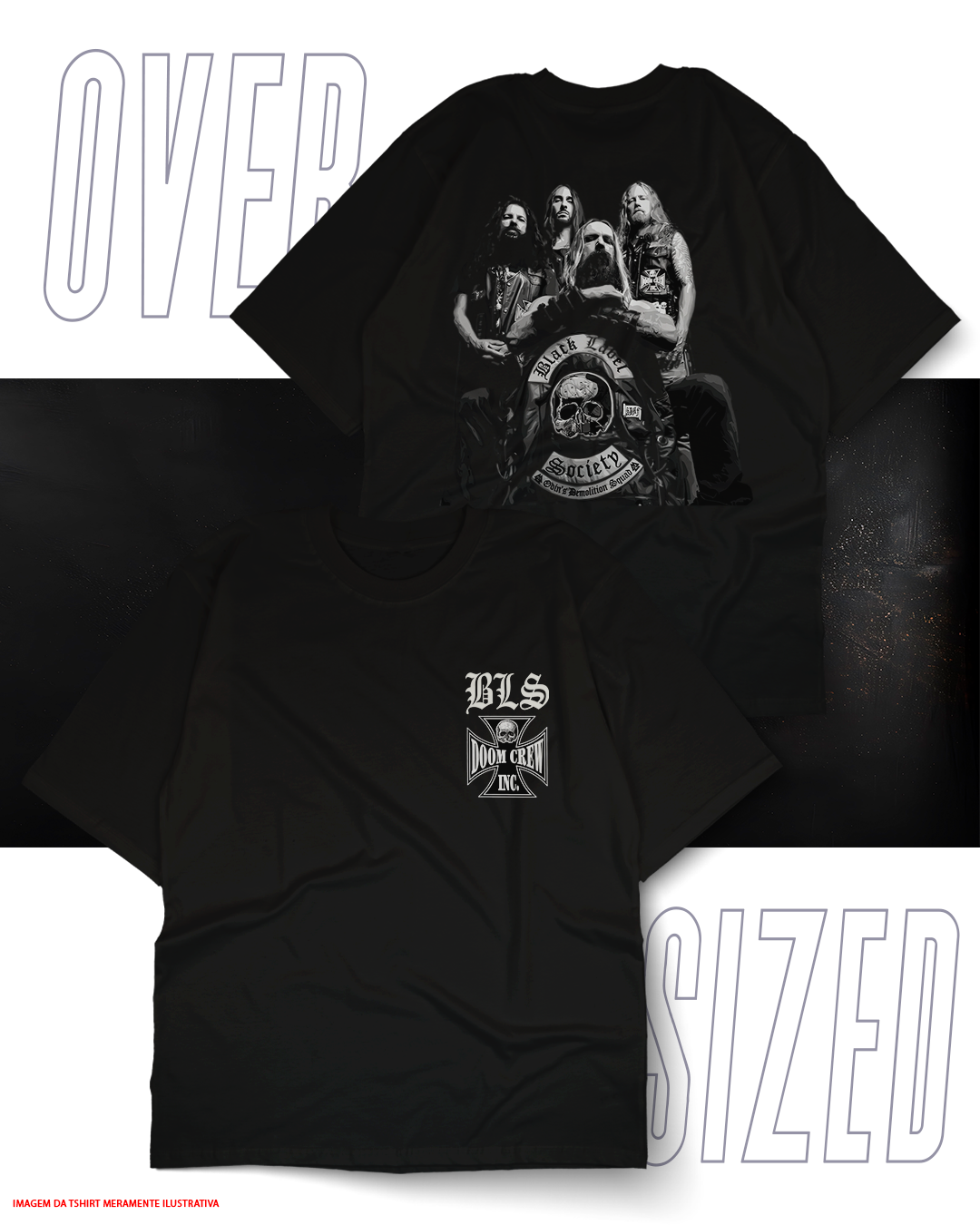 Oversized Unissex - Black Label Society