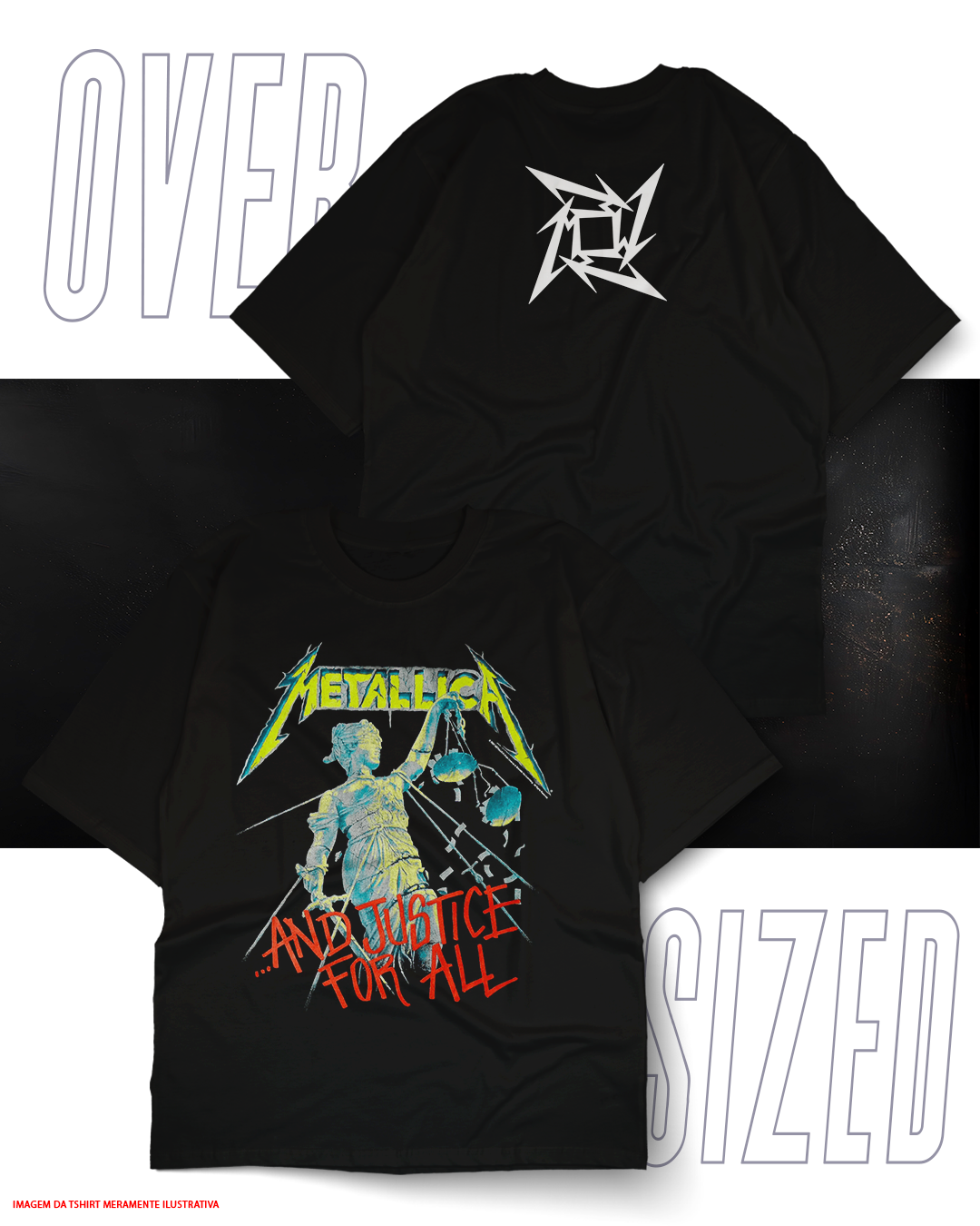 Oversized Unissex - Metallica
