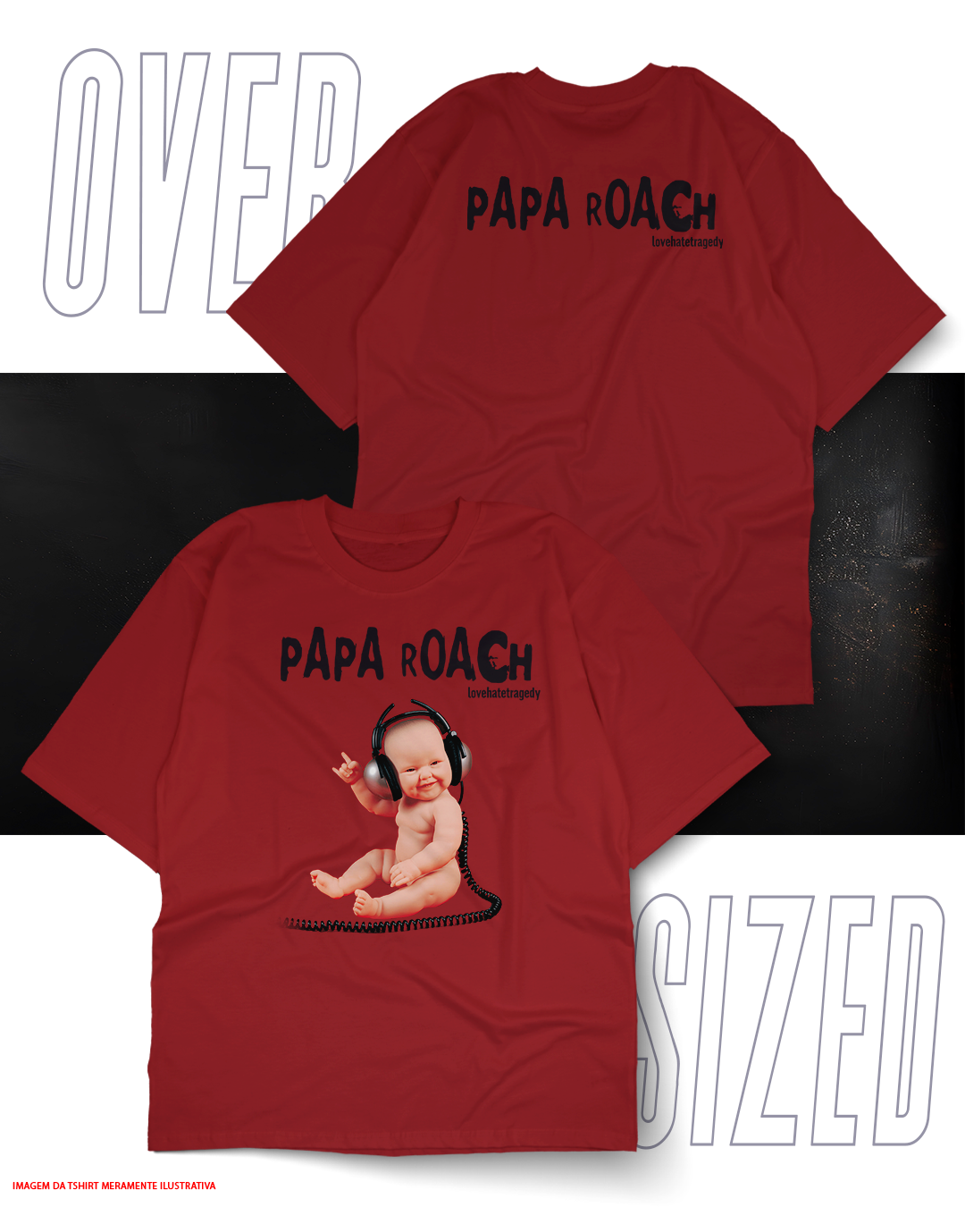 Oversized Unissex - Papa Roach