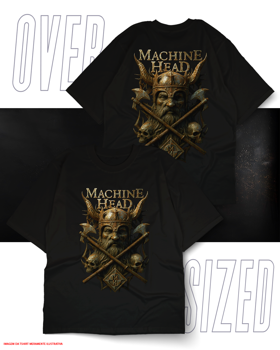 Oversized Unissex - Machine Head