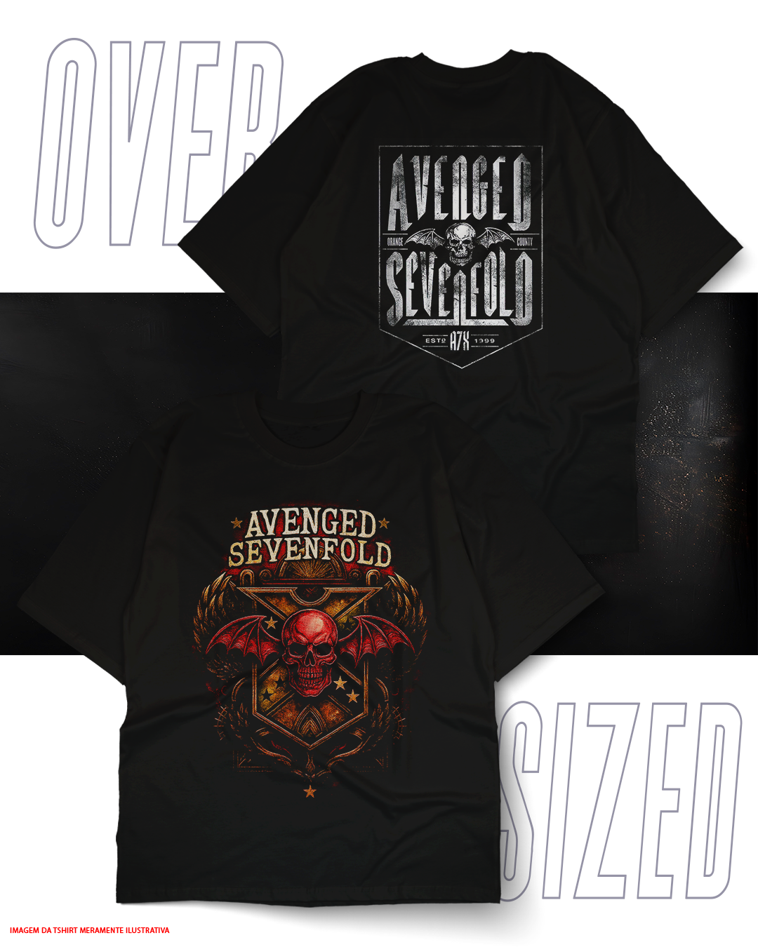 Nome do produto: Oversized Unissex - Avenged Sevenfold