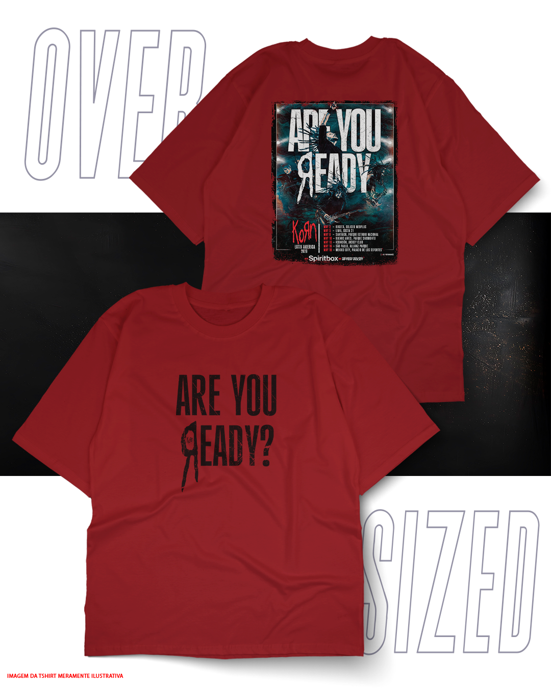 Oversized Unissex - Korn Latin América 2026