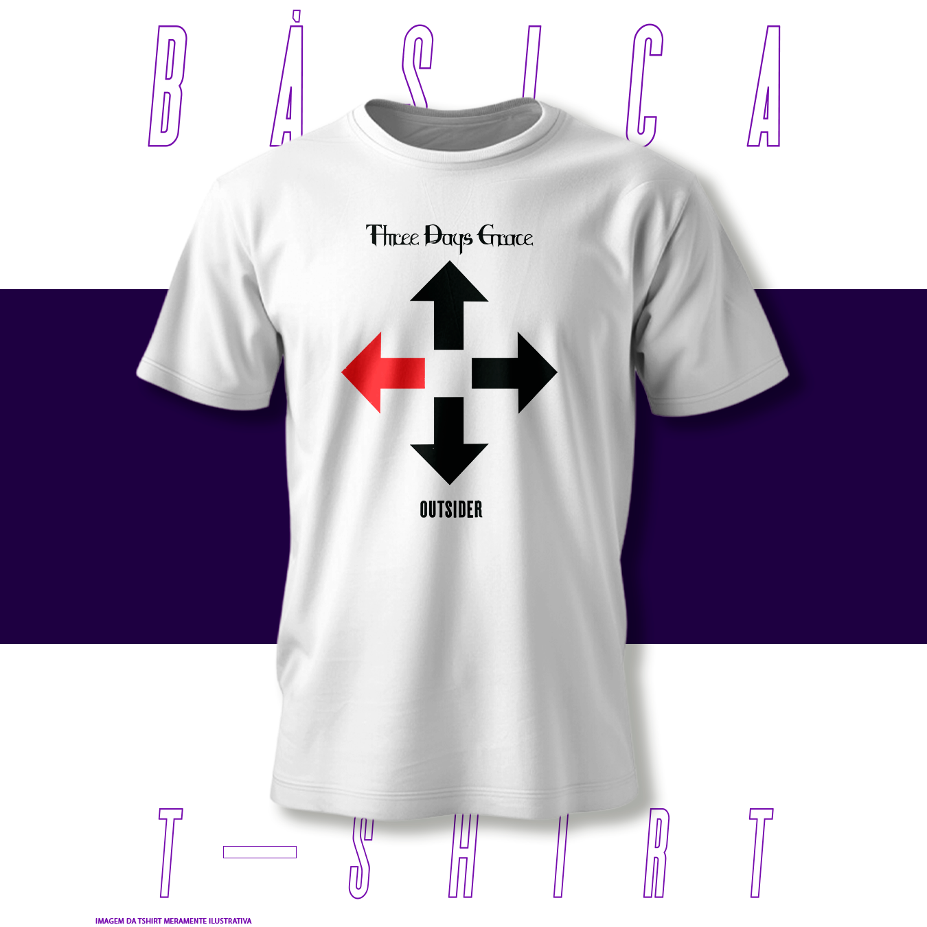 Camiseta Básica - Three Days Grace