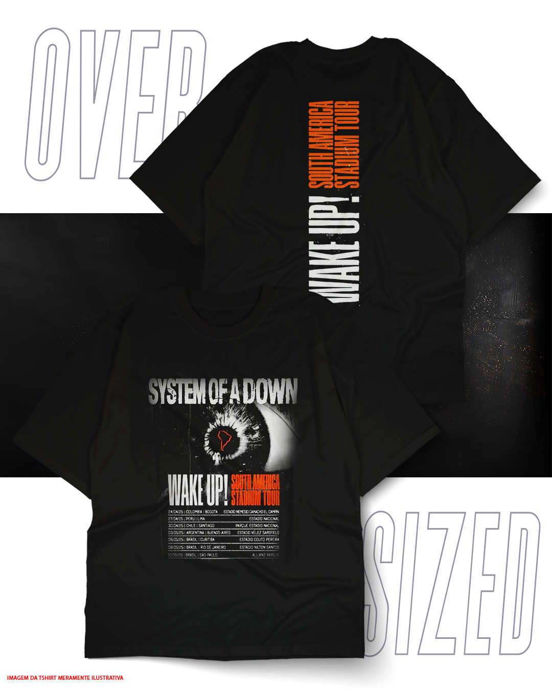 Oversized Unissex - System of a Down