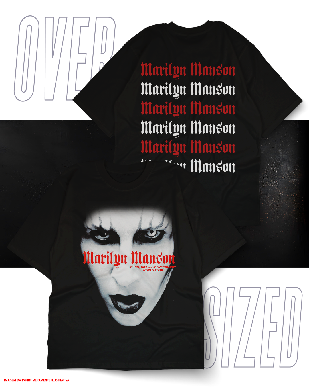 Oversized Unissex - Marilyn Manson