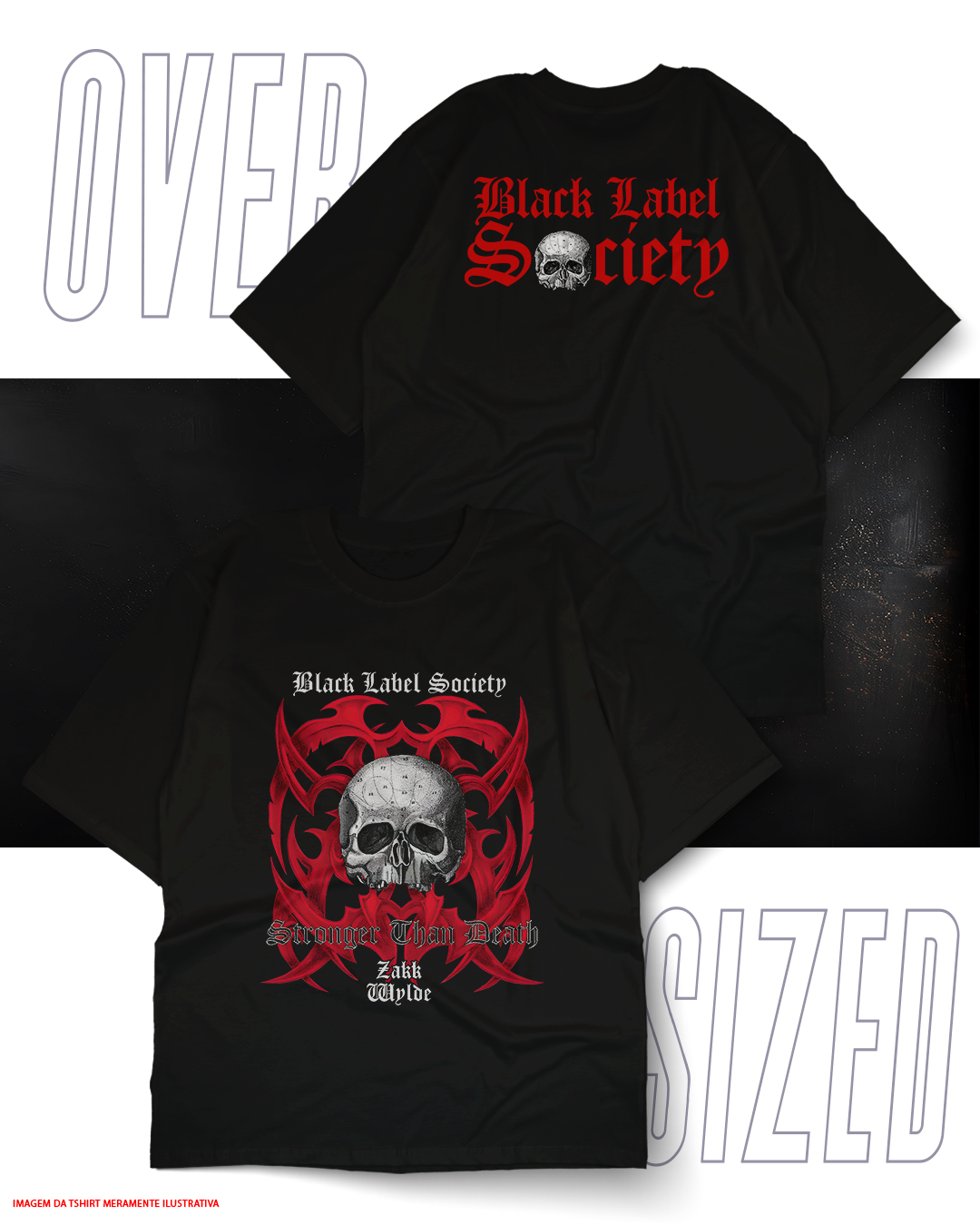 Oversized Unissex - Black Label Society